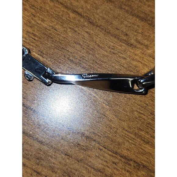 Vintage Salvatore Ferragamo Twisted Rectangular Silver Links 16 Inches - Picture 3 of 8